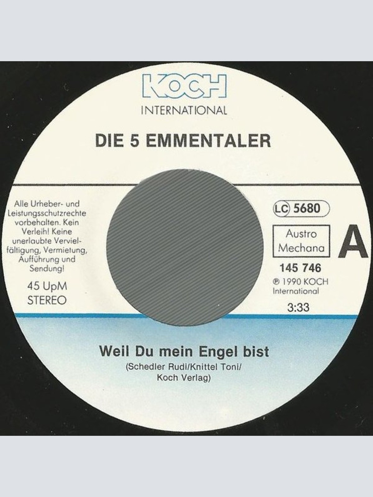 Vinyl / Die 5 Emmentaler - Weil Du Mein Engel Bist