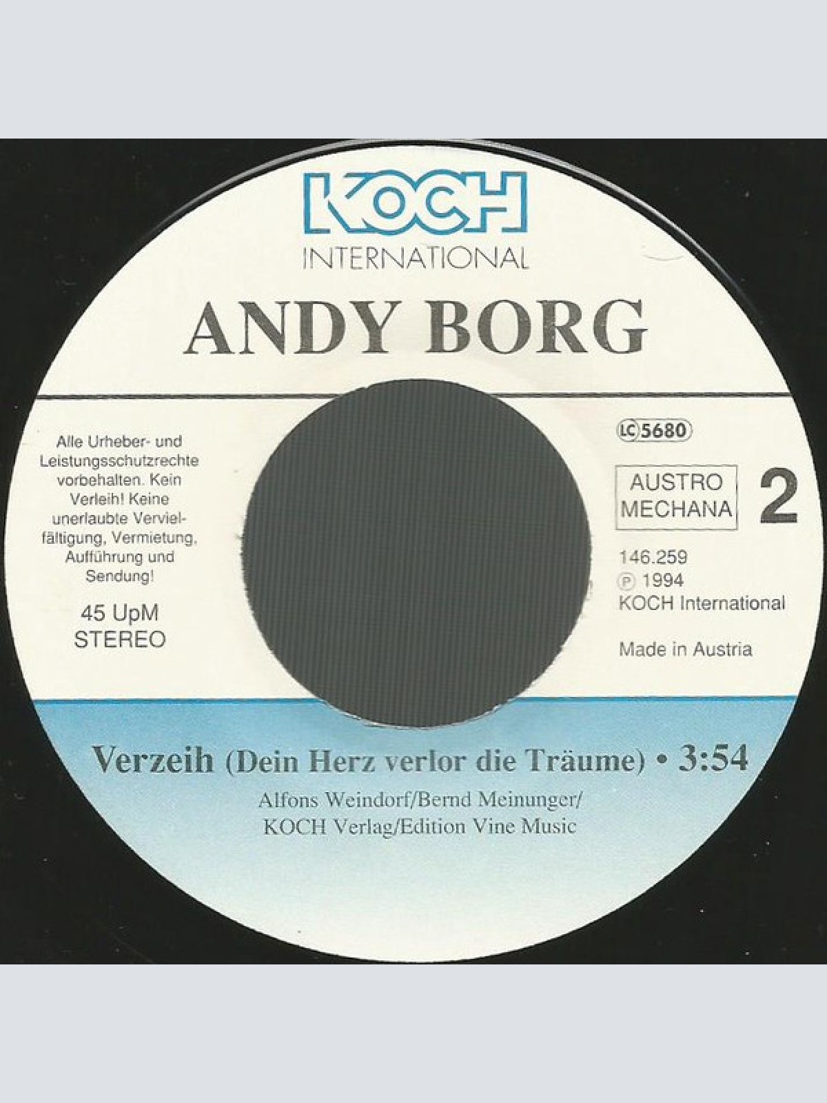 Vinyl / Andy Borg - Ich Brauch Ein Bisschen Glück