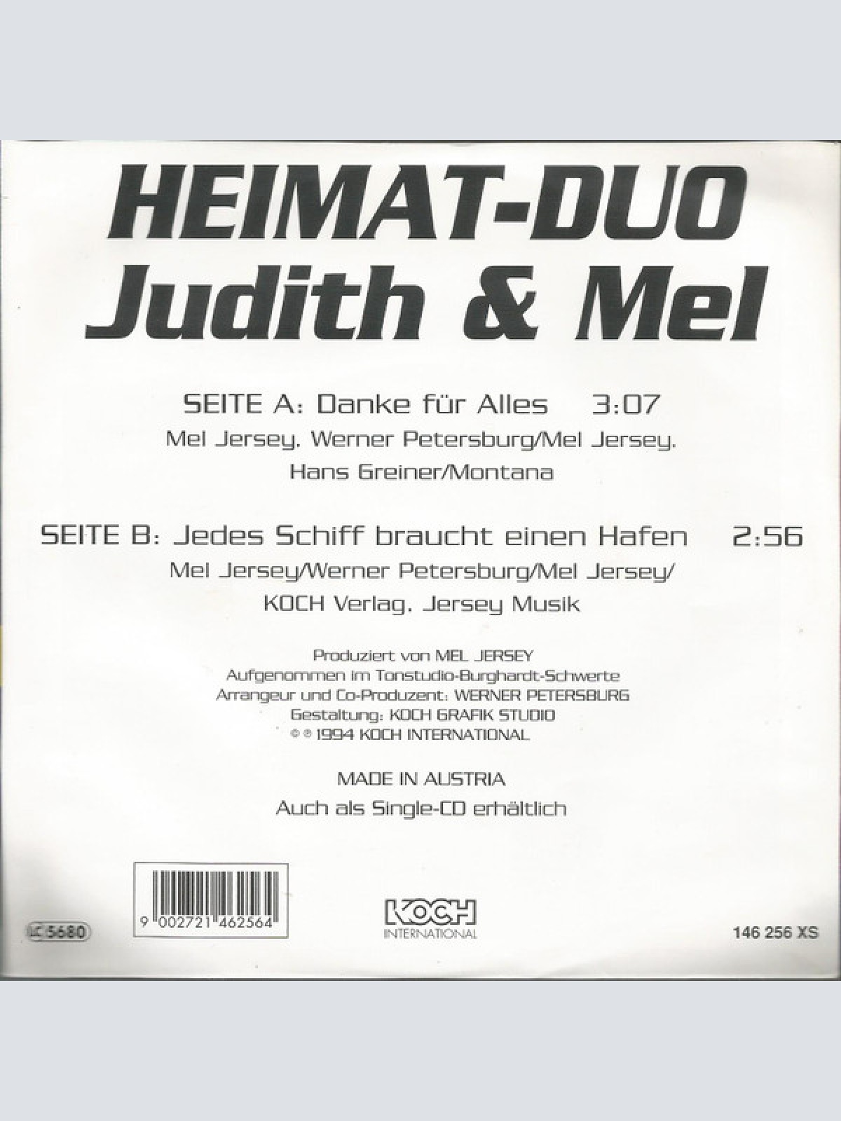 Vinyl / Heimat-Duo Judith & Mel* - Danke Für Alles