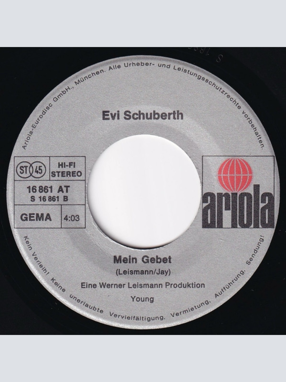 Vinyl / Evi Schuberth - Die Rosen Von Schloß Belvedere