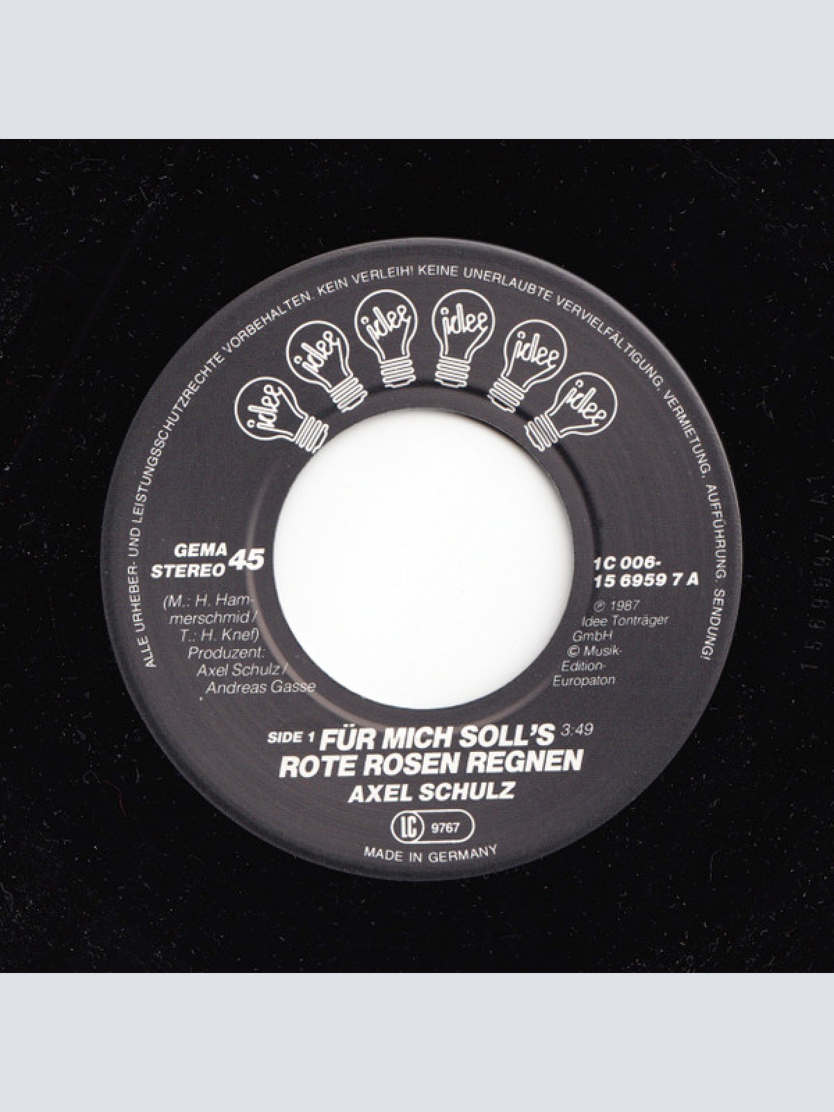 Vinyl / Axel Schulz (2) - Für Mich Soll’s Rote Rosen Regnen