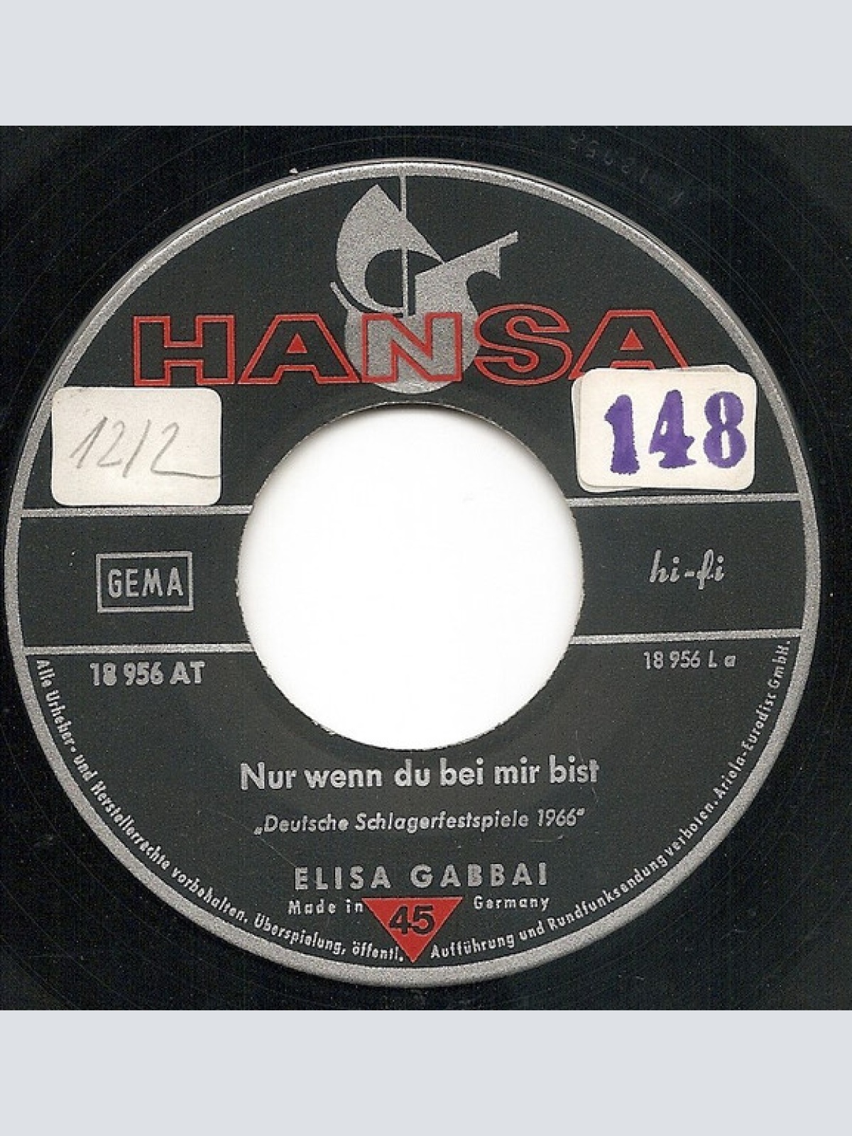 Vinyl / Elisa Gabbai - Nur Wenn Du Bei Mir Bist