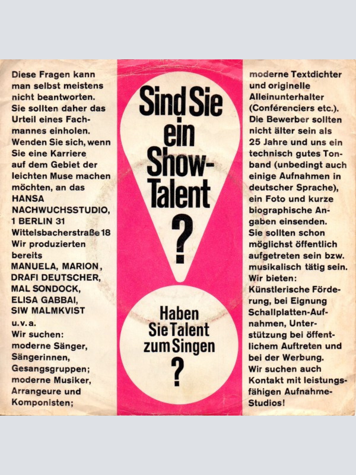 Vinyl / Elisa Gabbai - Nur Wenn Du Bei Mir Bist