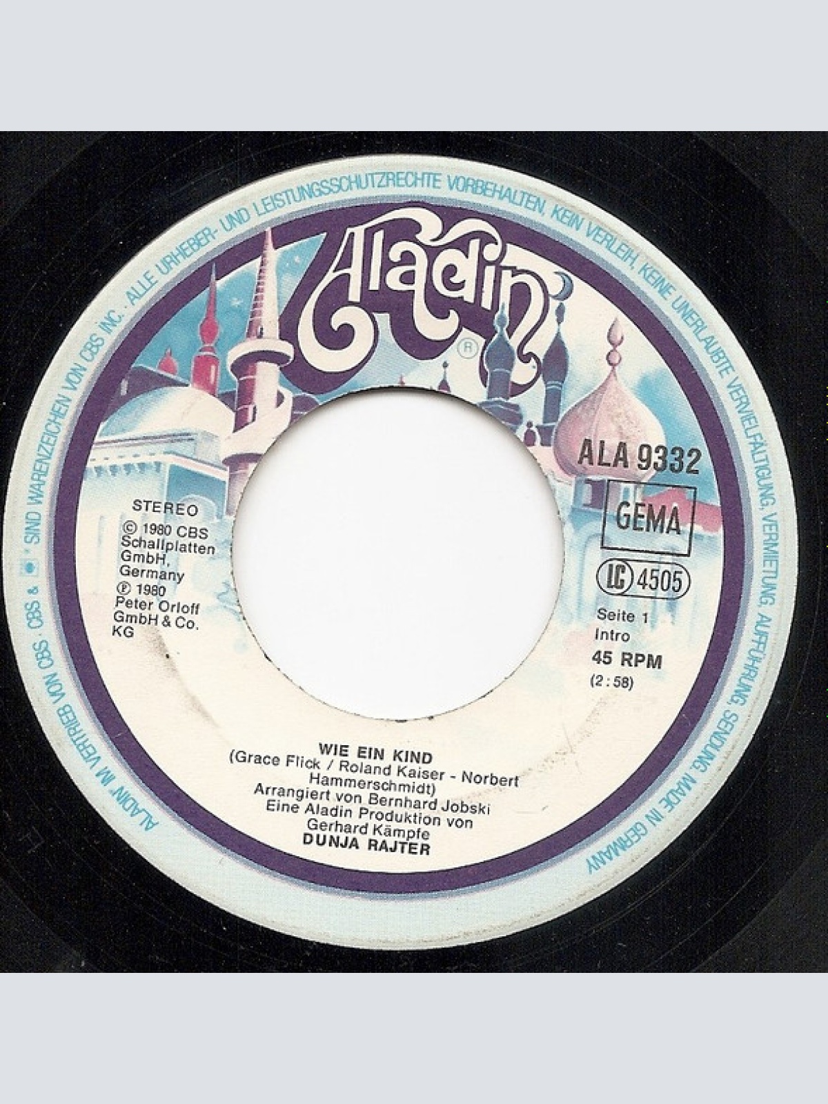 Vinyl / Dunja Rajter - Wie Ein Kind