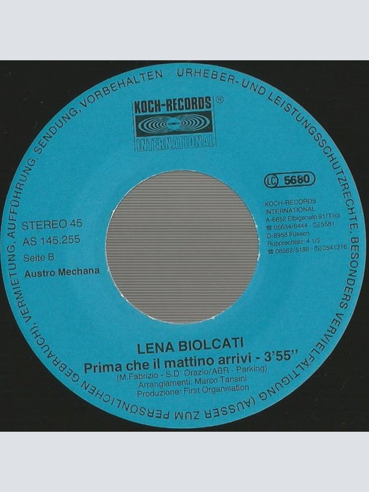 Vinyl / Lena Biolcati - Grande, Grande Amore