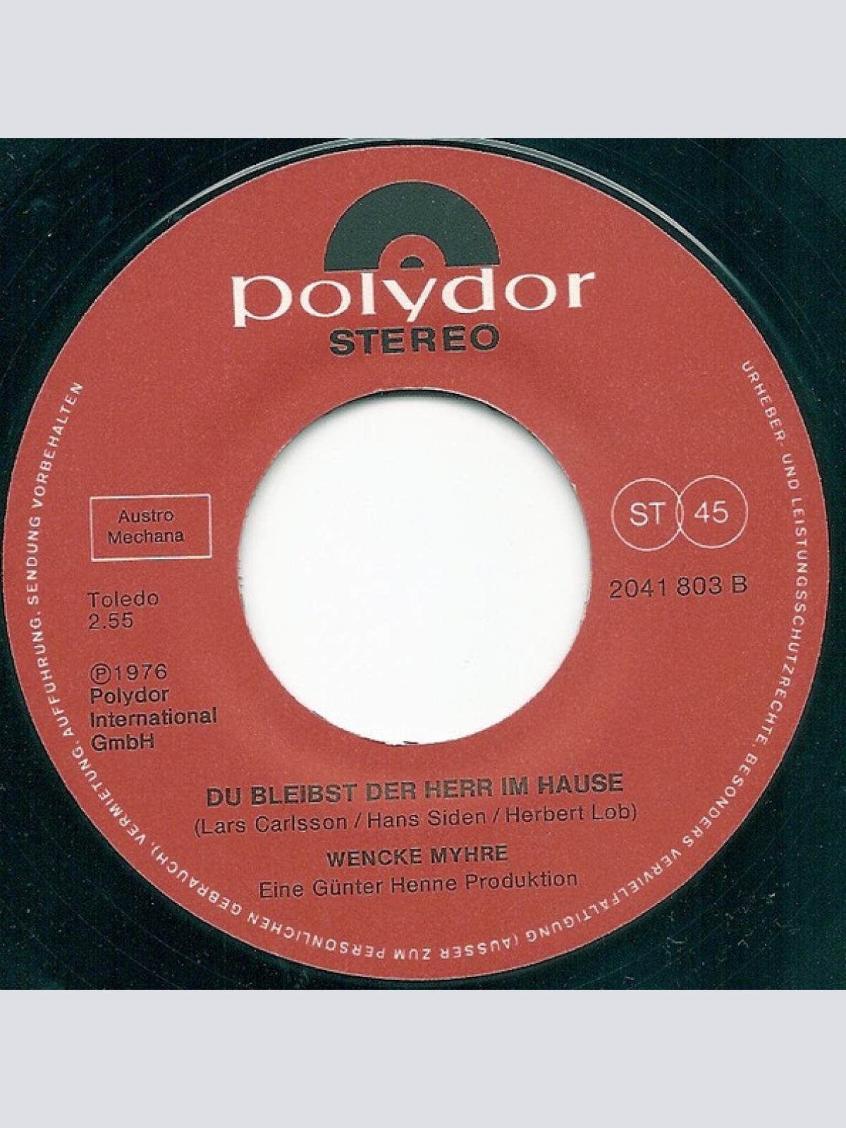 Vinyl / Wencke Myhre - Ein Sonntag Im Bett