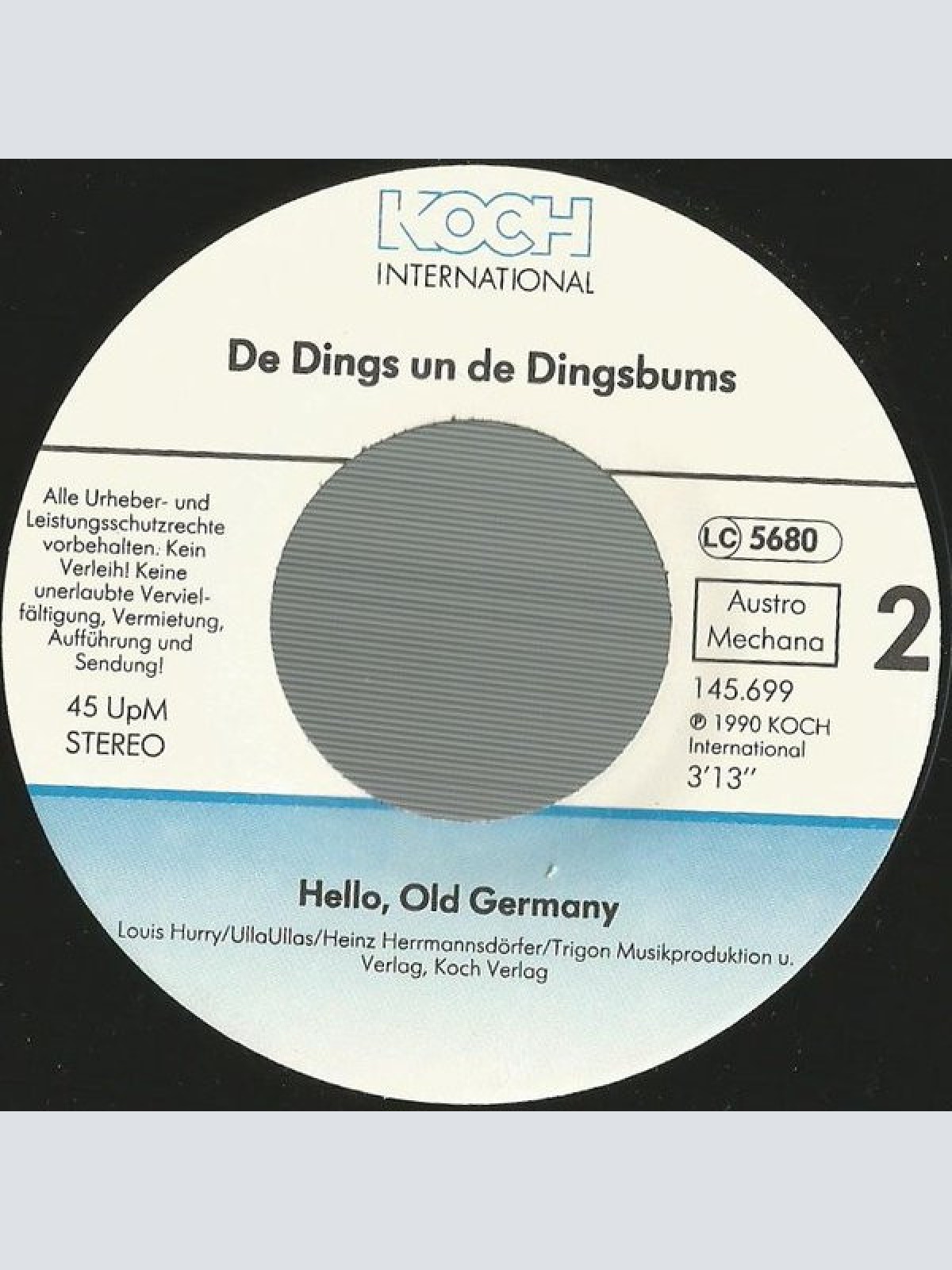 Vinyl / De Dings Un De Dingsbums - Hugo Was Machst'n Du Do