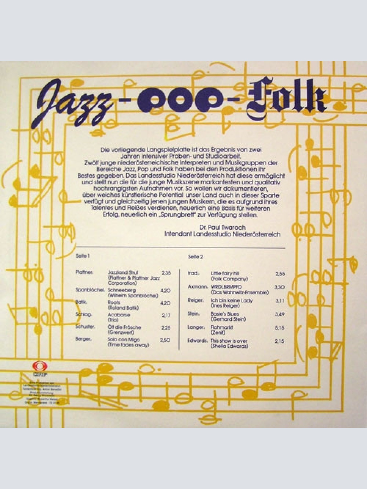 Vinyl / Various - Jazz - Pop - Folk