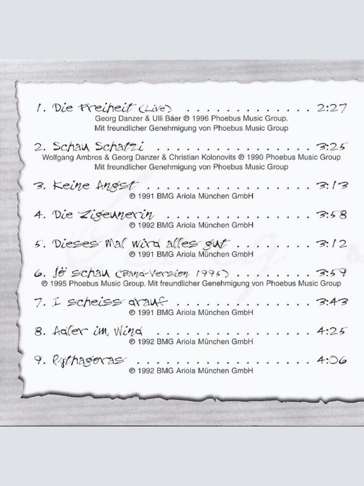 CD / Georg Danzer - Bernie's Pop Collection Vol. I