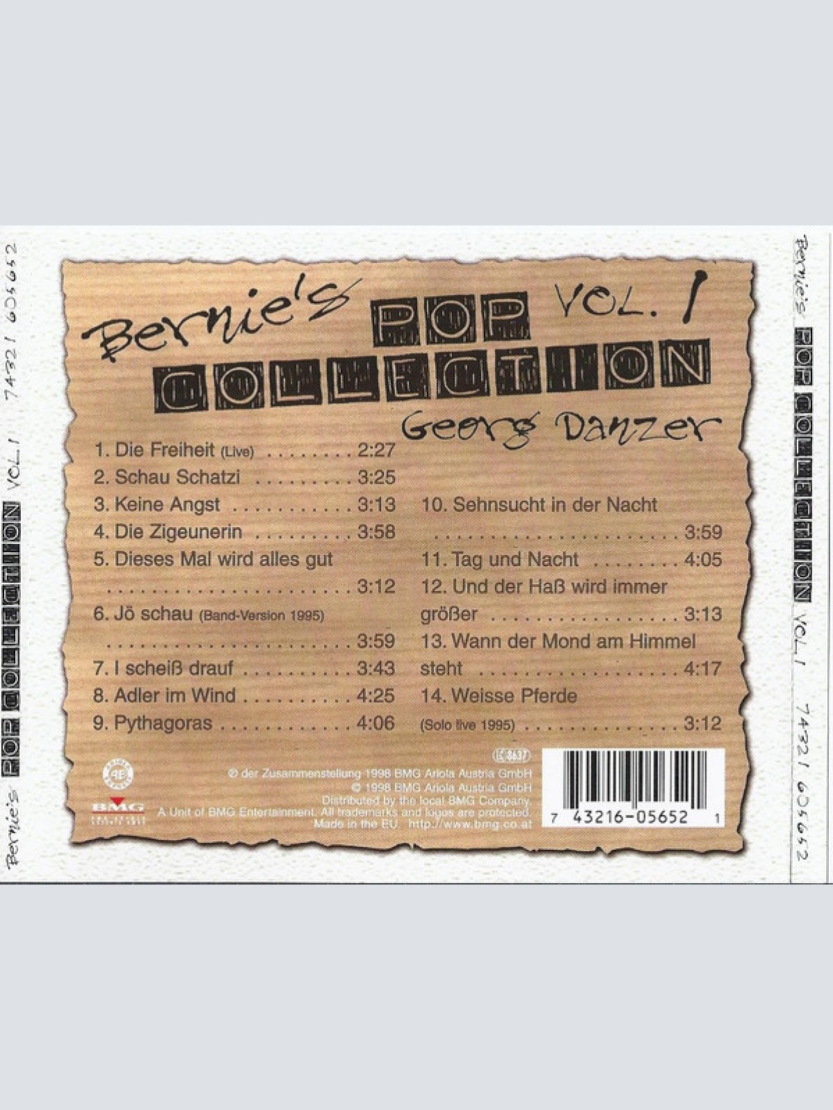 CD / Georg Danzer - Bernie's Pop Collection Vol. I