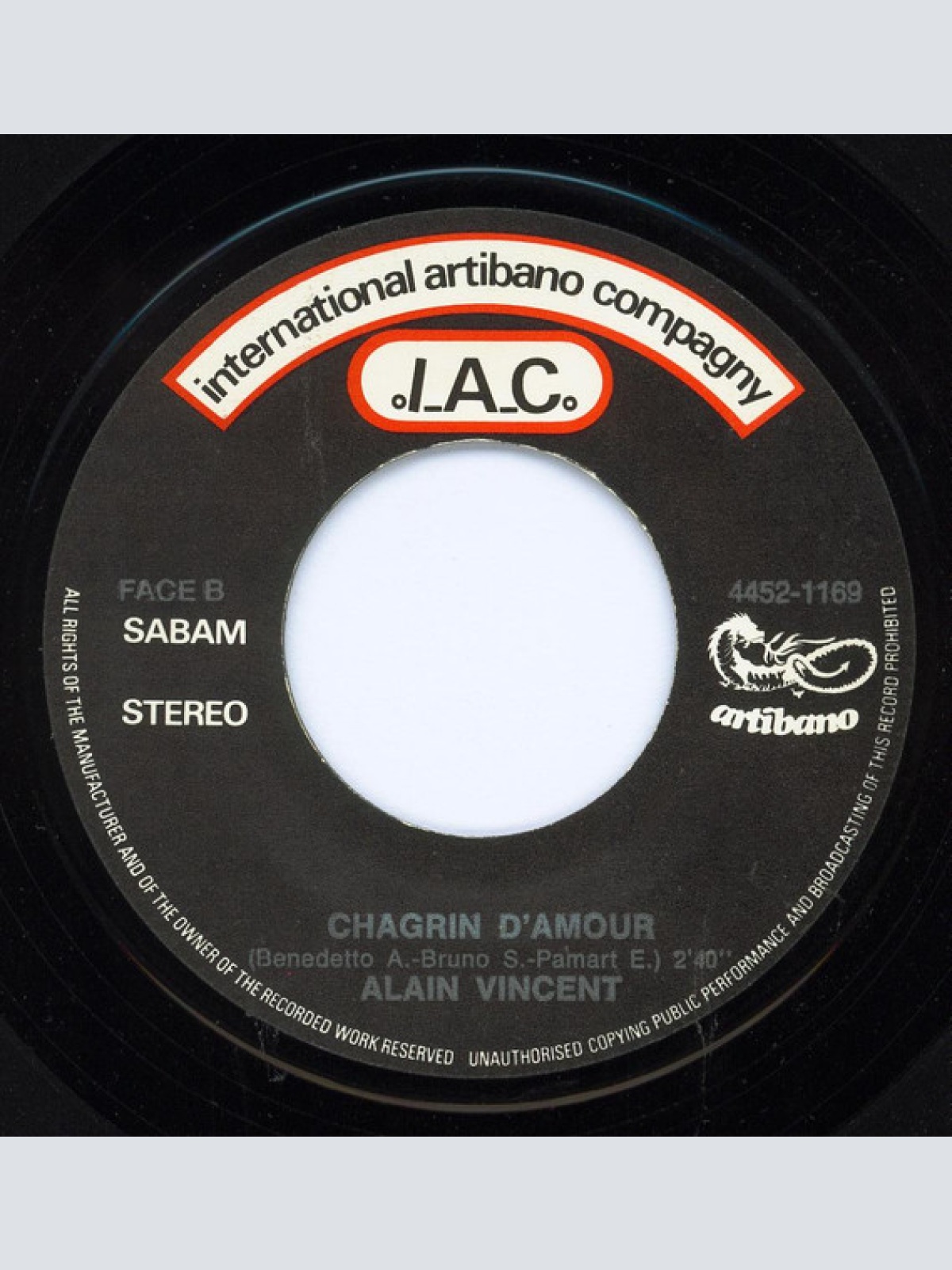 Vinyl / Alain Vincent - Lamento