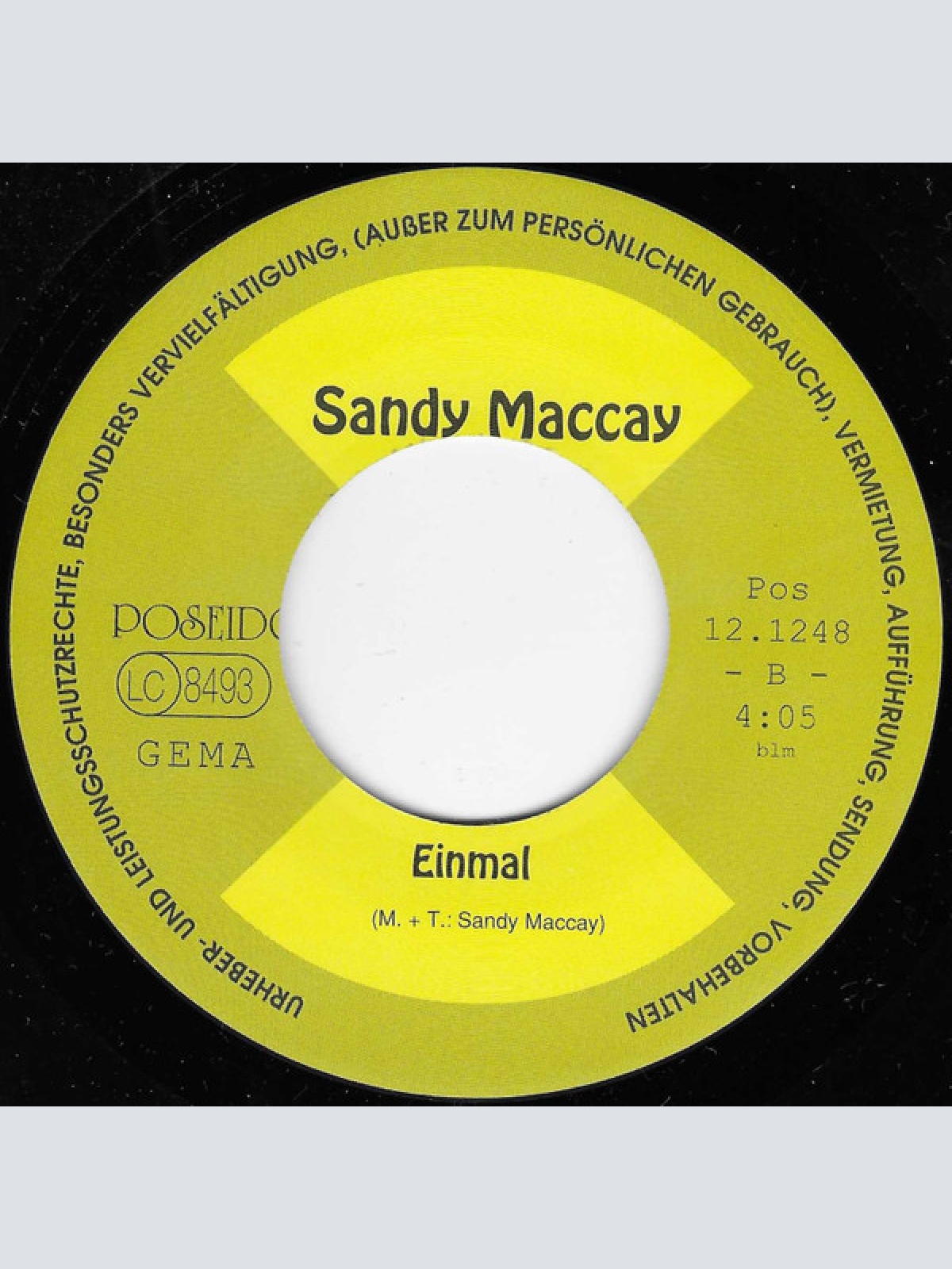 Vinyl / Sandy Maccay - Ich Hab Angst Vor Der Nacht