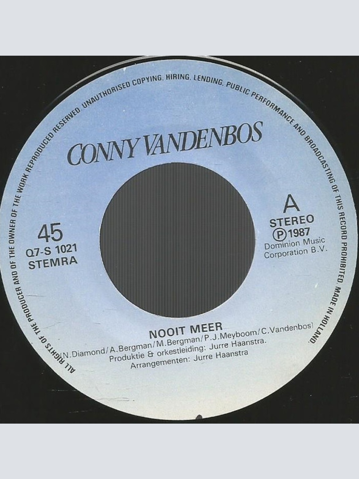 Vinyl / Conny Vandenbos - De Mooiste Dag