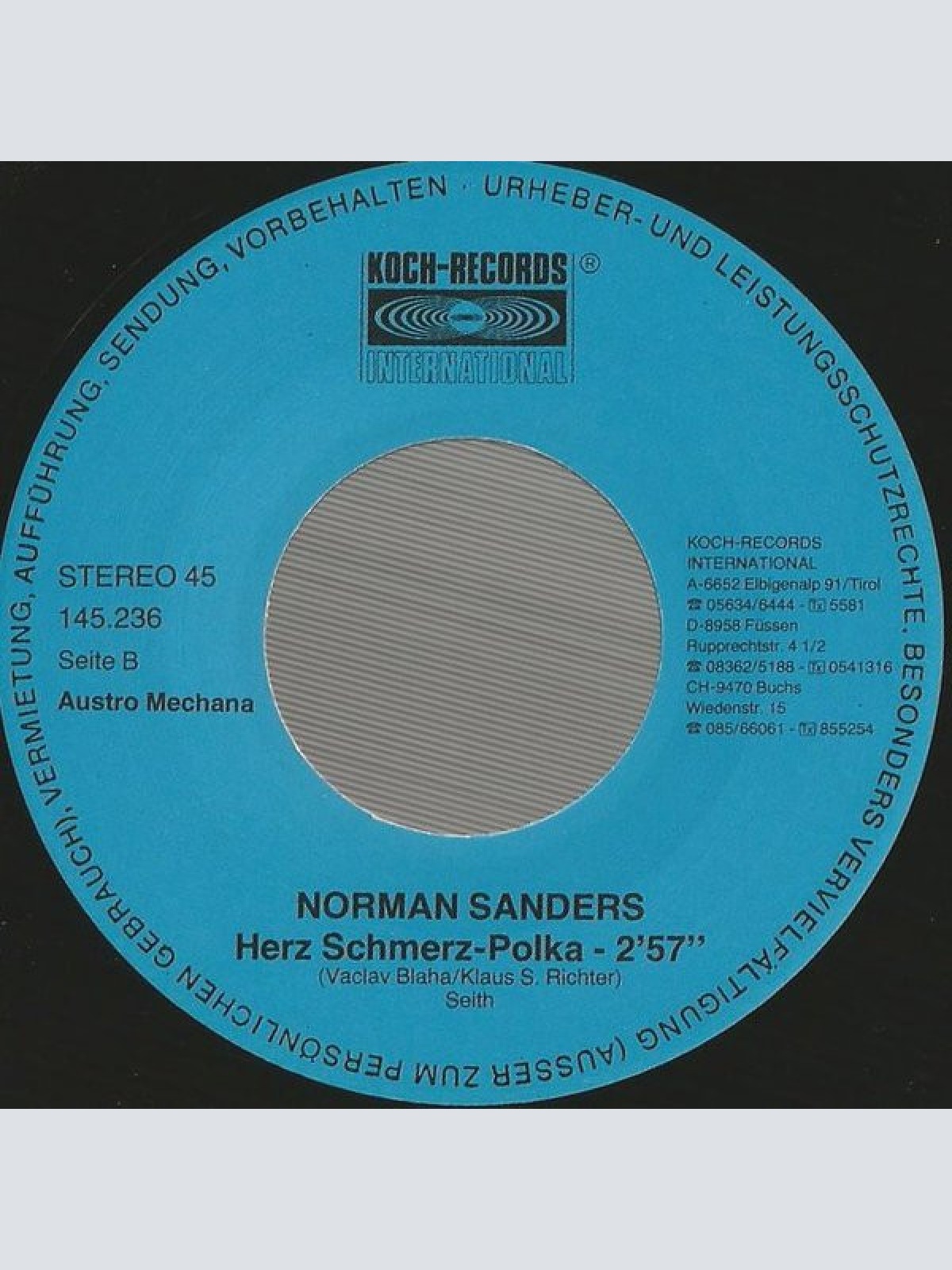 Vinyl / Norman Sanders (2) - Die Kleine Bergkirche (Ave Maria)