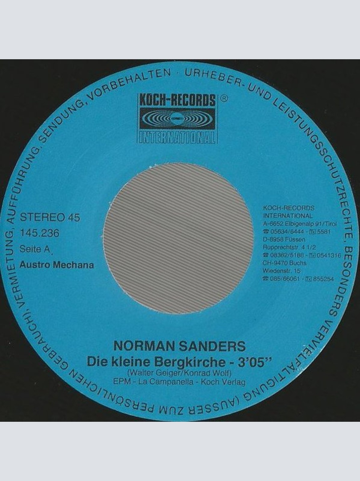 Vinyl / Norman Sanders (2) - Die Kleine Bergkirche (Ave Maria)