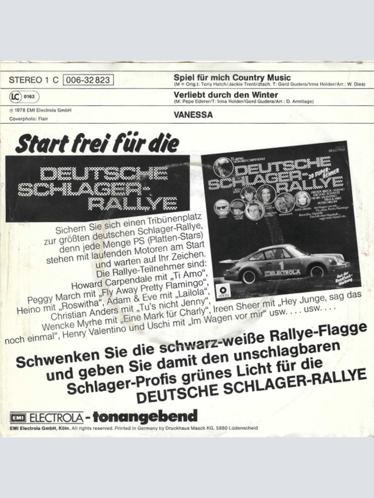 Vinyl / Vanessa (64) - Spiel Für Mich Country Music