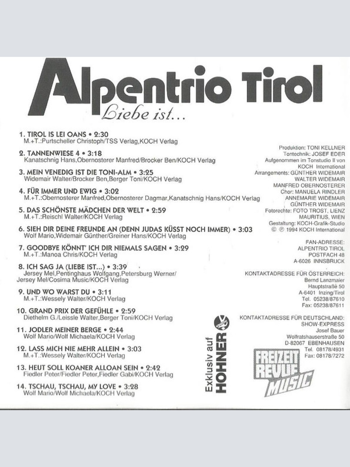 CD / Alpentrio Tirol - Liebe Ist...