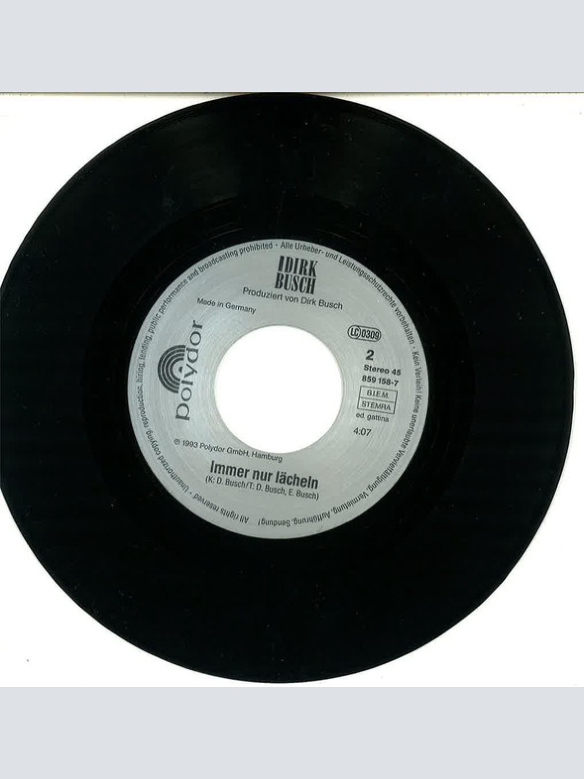 Vinyl / Dirk Busch - Treib Mich Zum Wahnsinn