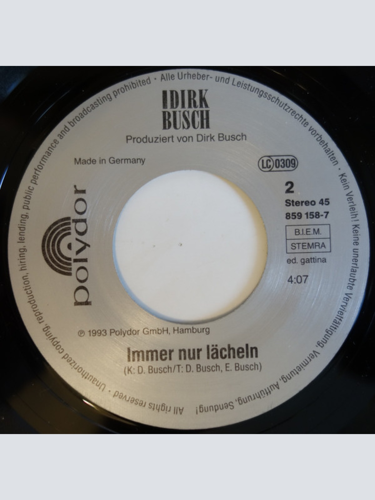 Vinyl / Dirk Busch - Treib Mich Zum Wahnsinn