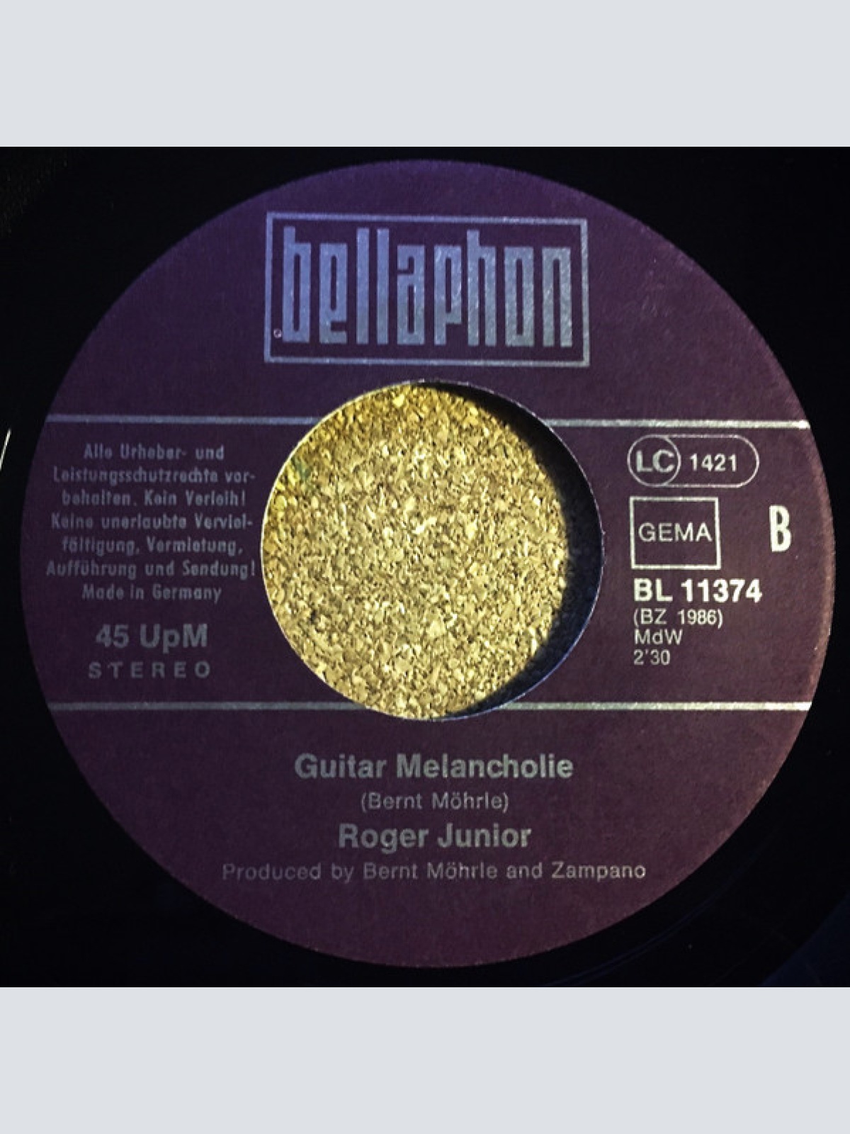 Vinyl / Roger Junior (2) - Canzone D'Amore