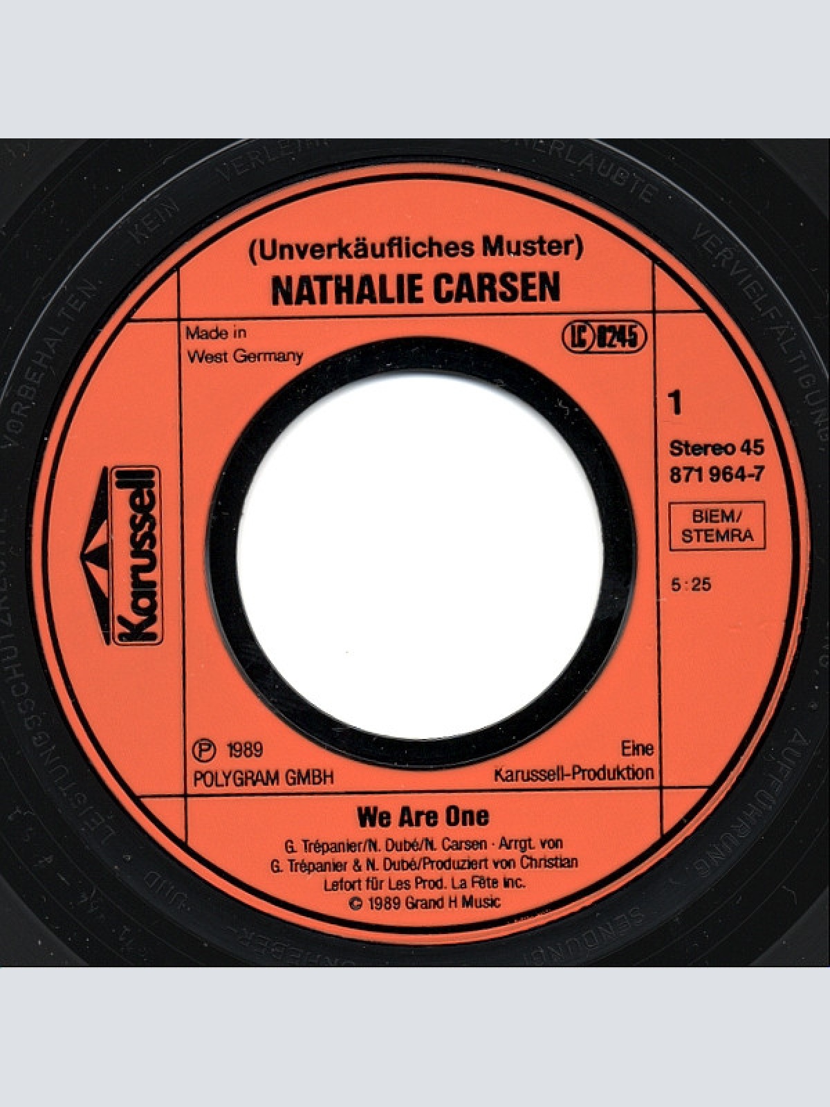 Vinyl / Nathalie Carsen - We Are One
