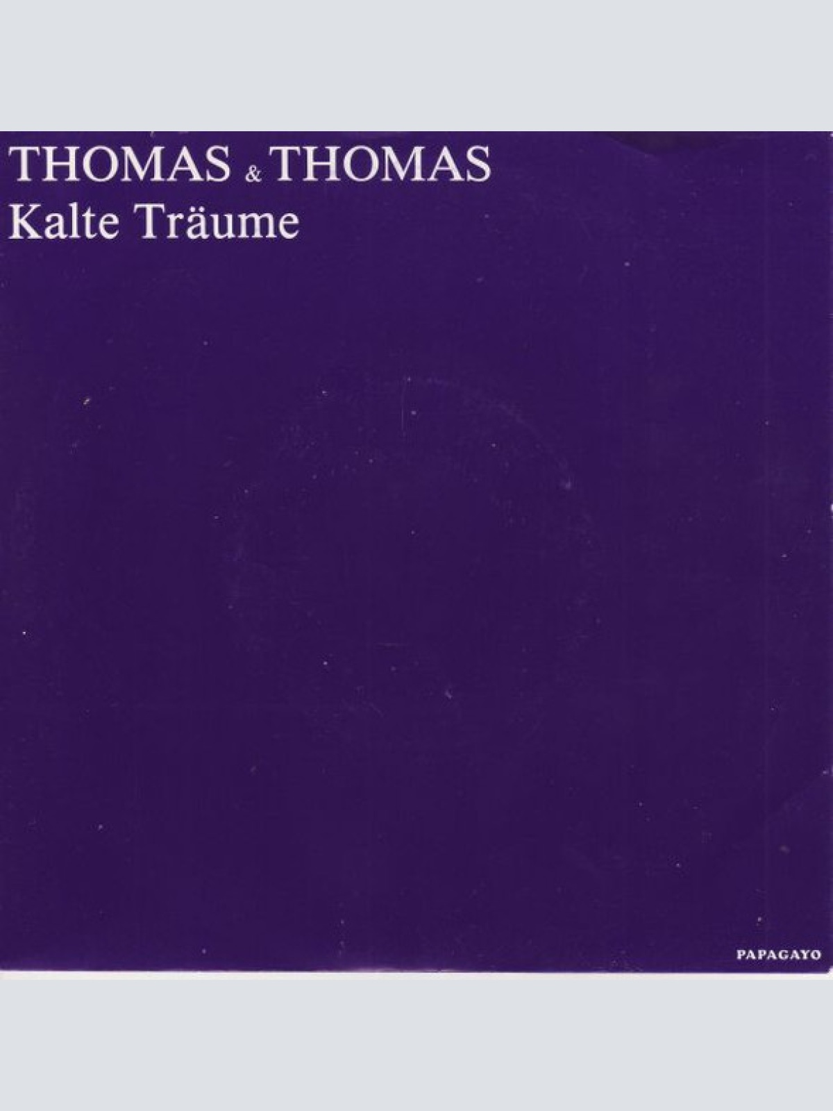 Vinyl / Thomas & Thomas - Kalte Träume