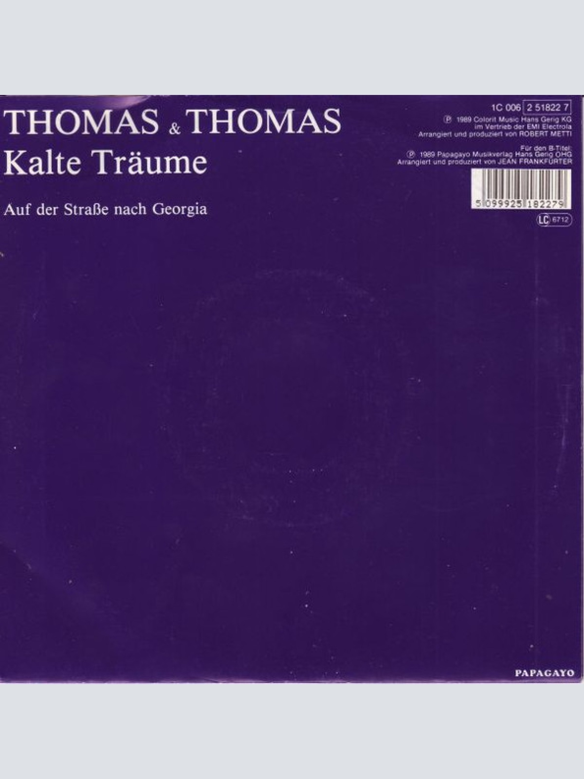 Vinyl / Thomas & Thomas - Kalte Träume