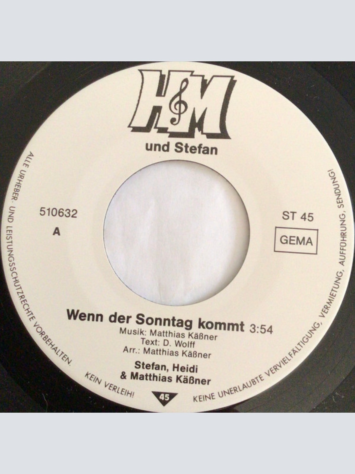 Vinyl / Stefan Käßner, Duo H&M - Wenn Der Sonntag Kommt