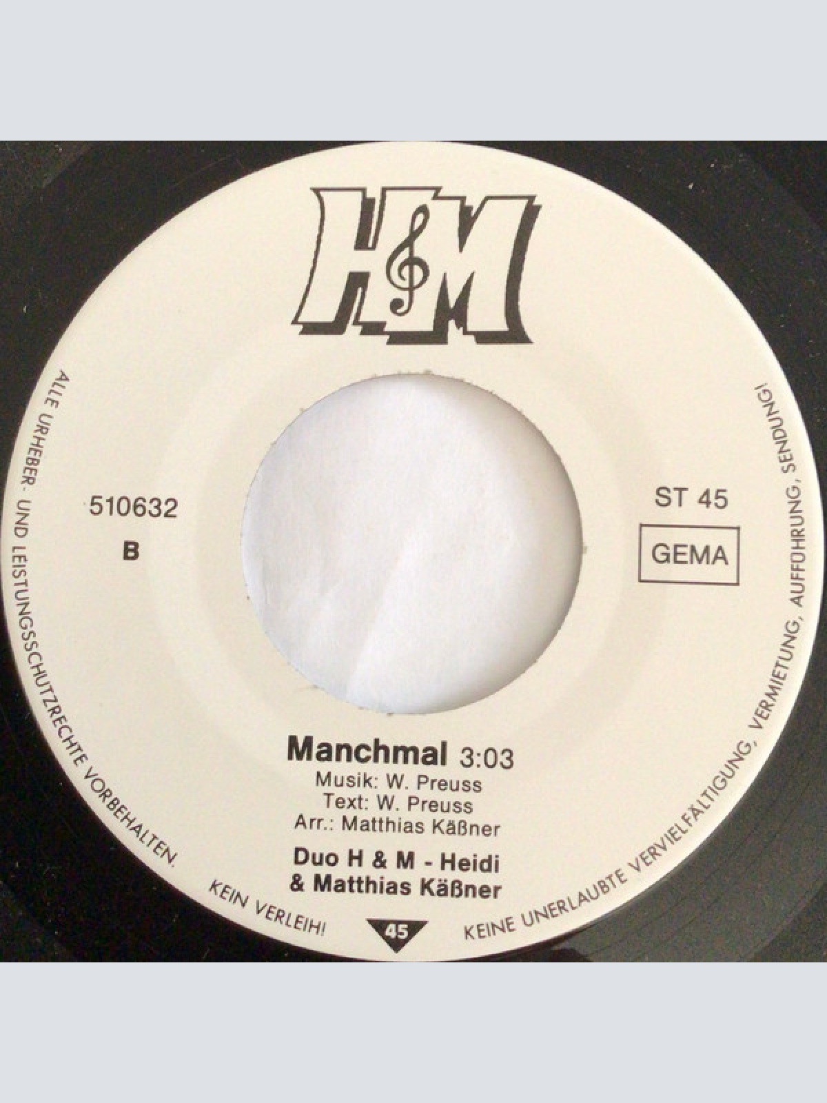 Vinyl / Stefan Käßner, Duo H&M - Wenn Der Sonntag Kommt