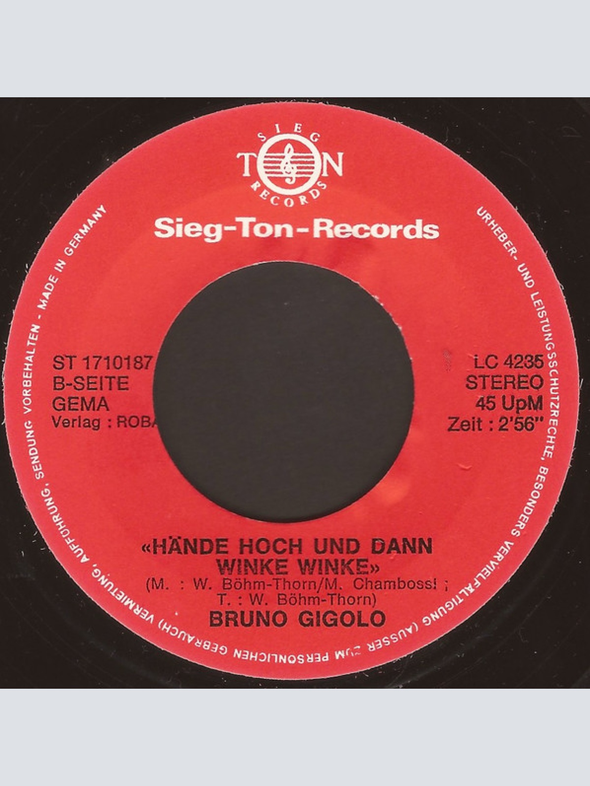 Vinyl / Bruno Gigolo* - Gi Gi Gigolo