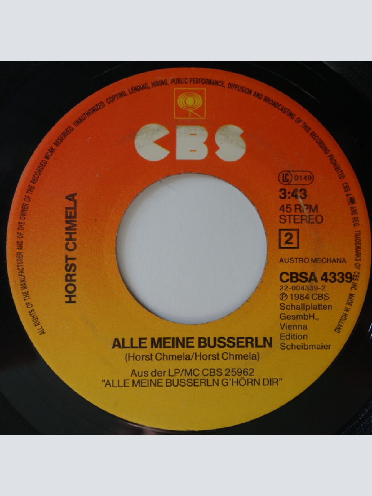 Vinyl / Horst Chmela - Anni