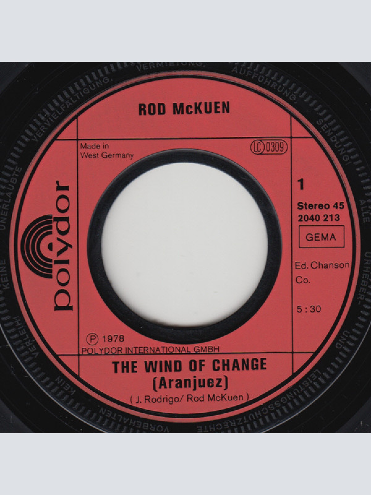 Vinyl / Rod McKuen - The Wind Of Change (Aranjuez)