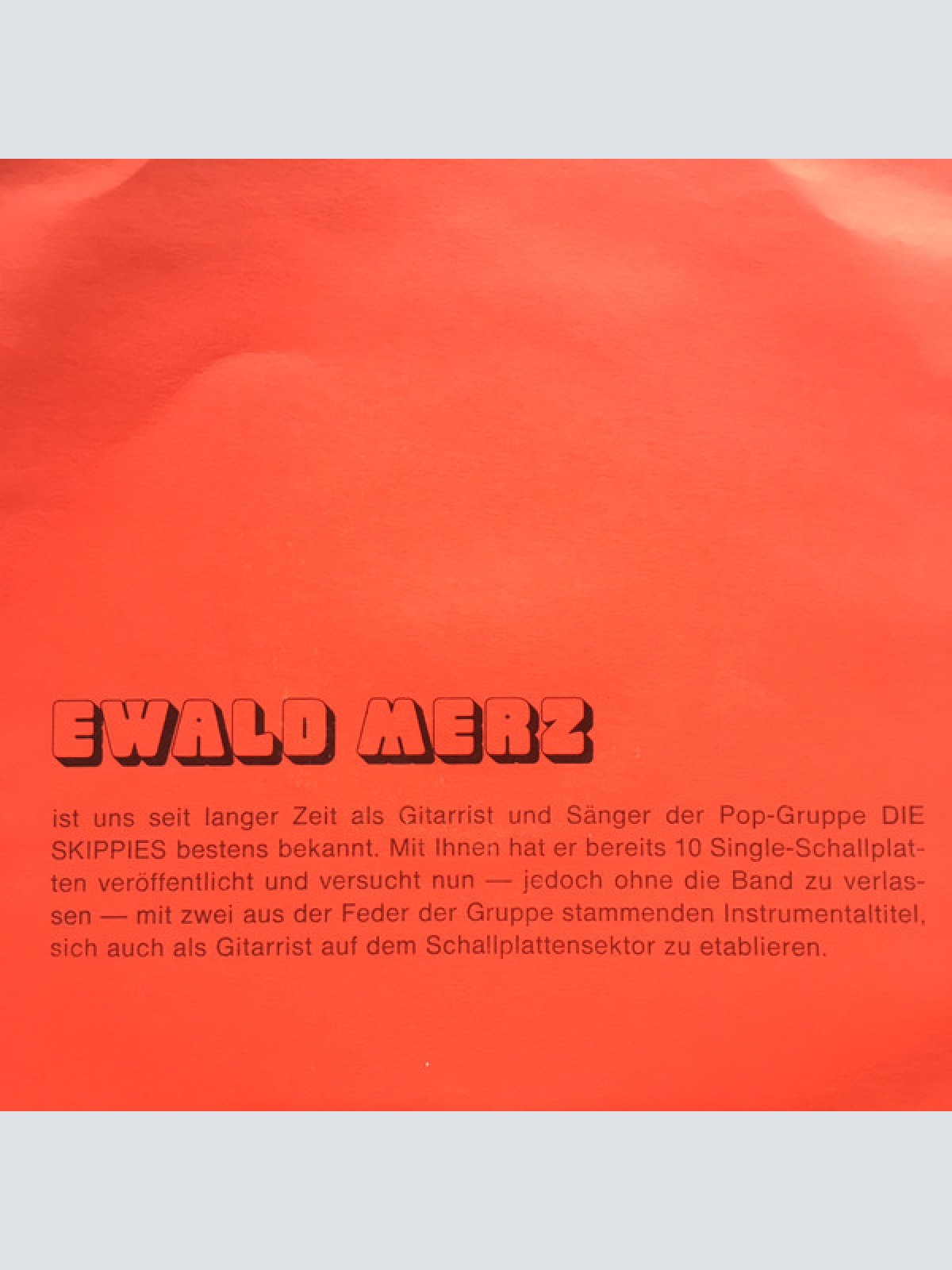 Vinyl / Ewald Merz - Flying Guitar / Girl