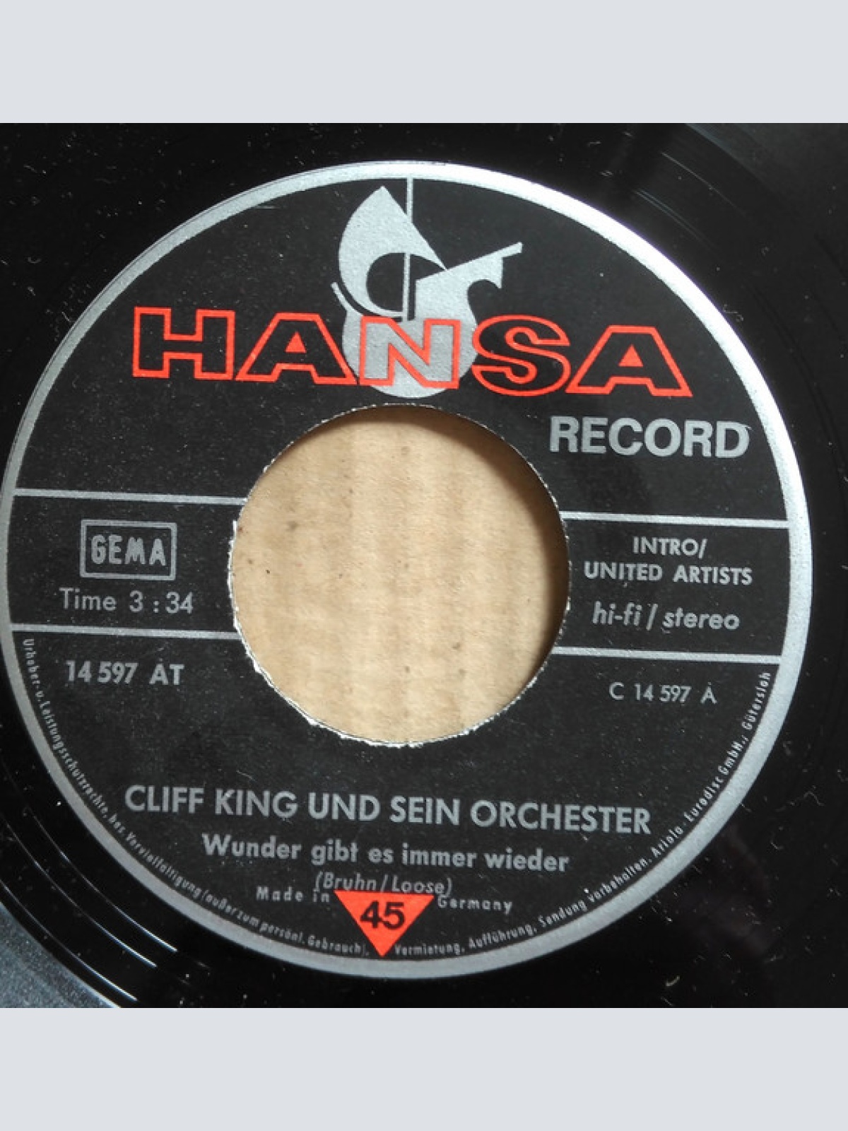Vinyl / Cliff King Und Sein Orchester - Wunder Gibt Es Immer Wieder / Paris Flic Flac