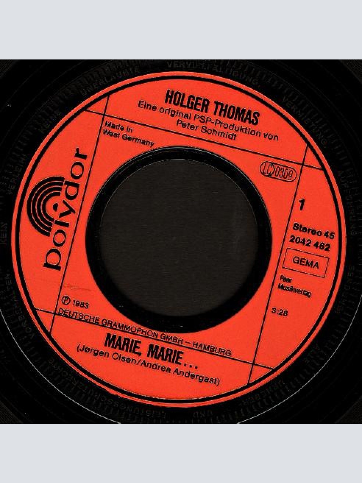 Vinyl / Holger Thomas - Marie, Marie