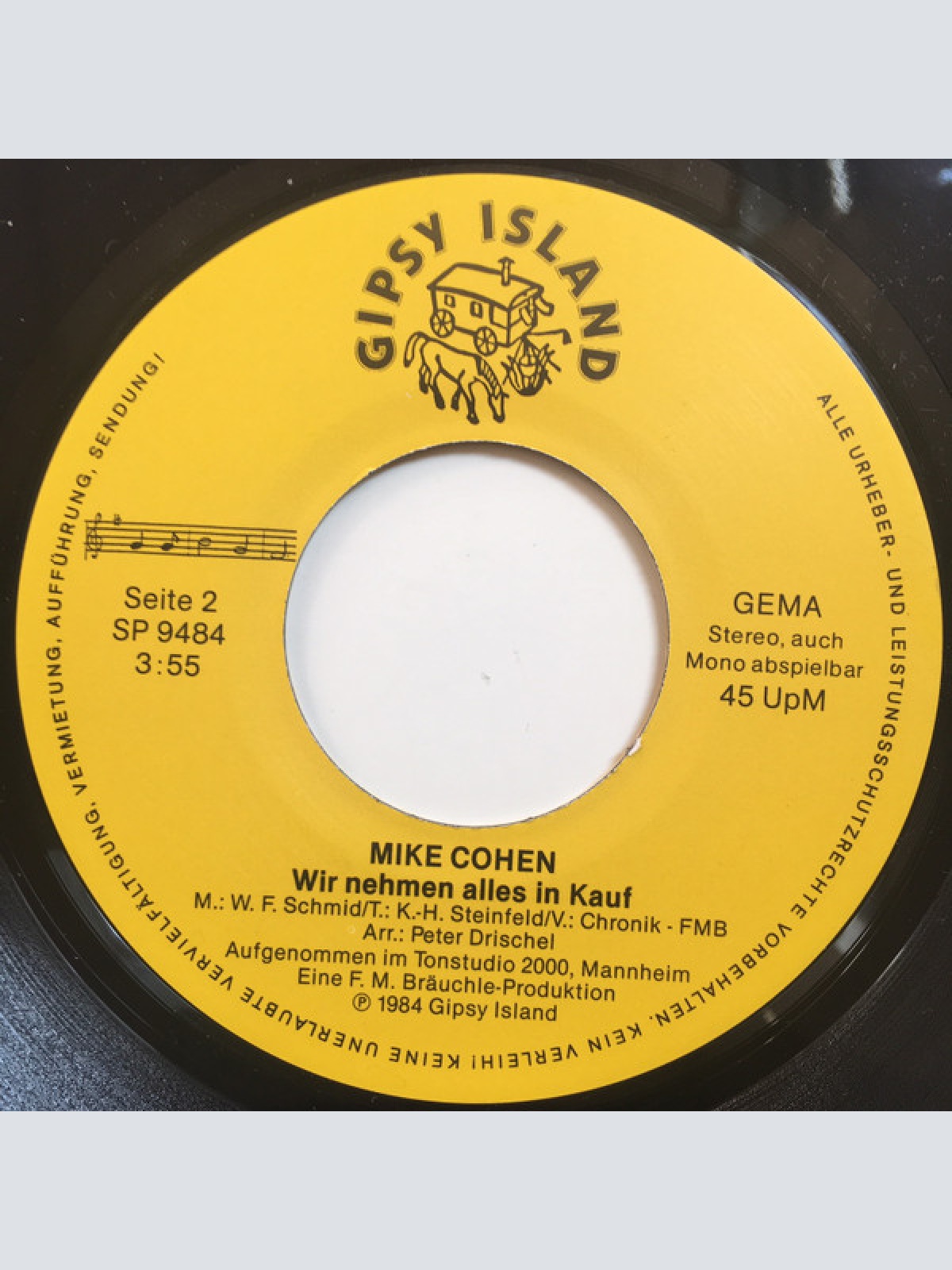 Vinyl / Mike Cohen (7) - Nur Jeder Tausendste Blitz Schlägt Ein / Wir Nehmen Alles In Kauf