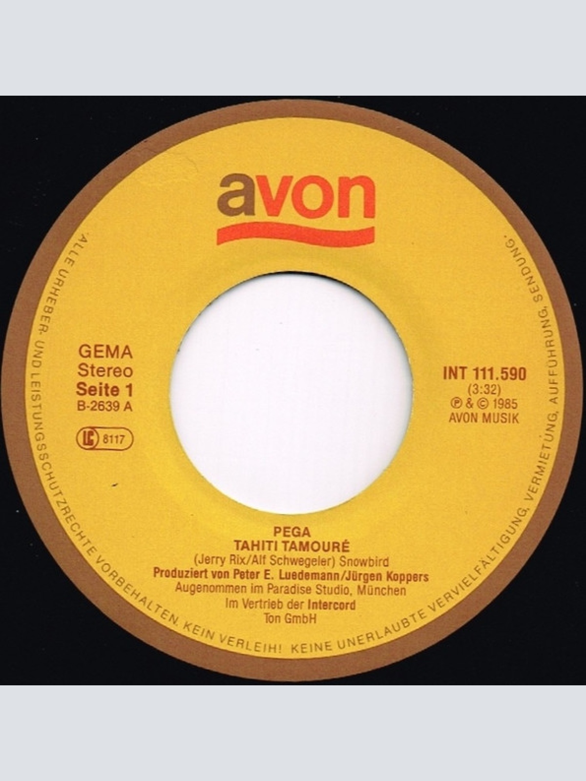 Vinyl / Pega - Tahiti Tamouré