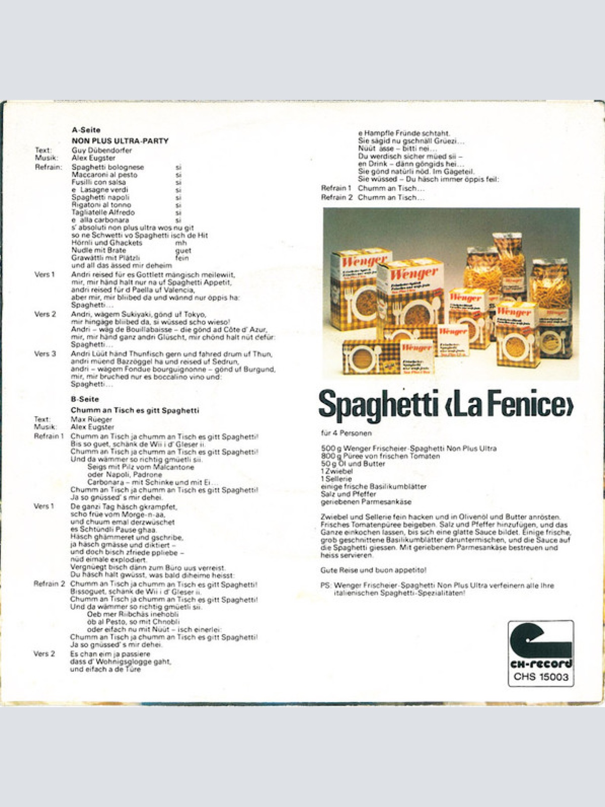 Vinyl / Trio Eugster - Non Plus Ultra-Party