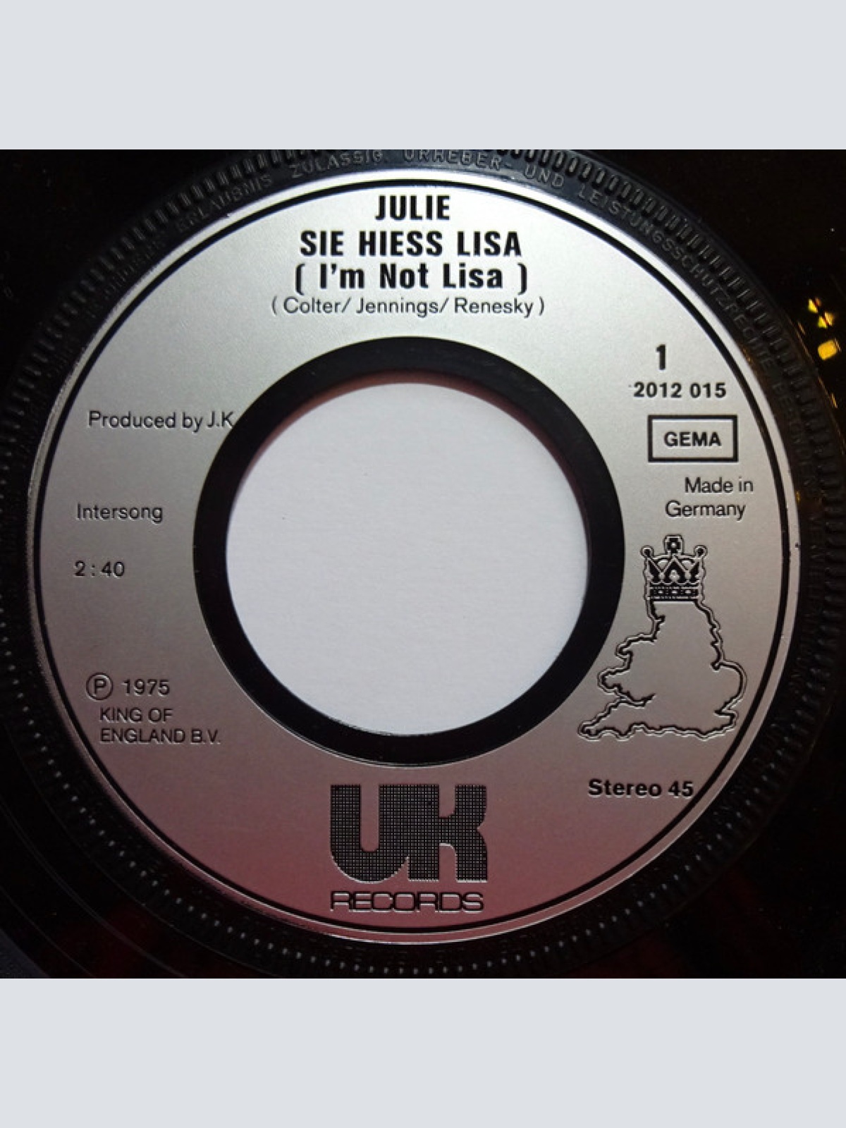 Vinyl / Julie (111) /  Julie's Boys - Sie Hiess Lisa  / Achtung