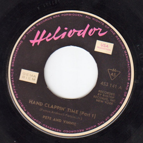 Vinyl / Pete And Vinnie - Hand Clappin' Time (Part 1)