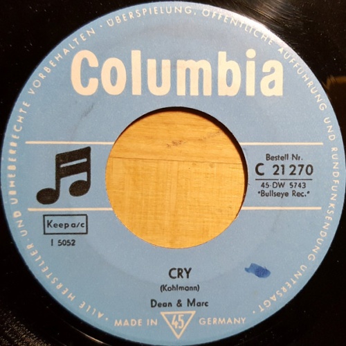 Vinyl / Dean & Marc - Cry / The Beginning Of Love