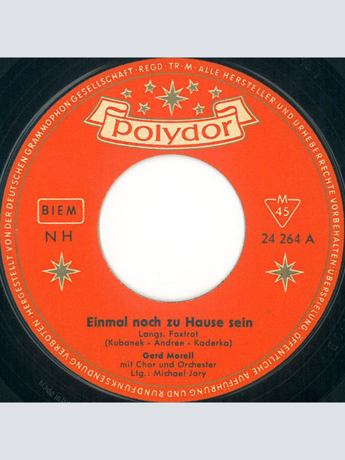 Vinyl / Gerd Morell - Einmal Noch Zu Hause Sein