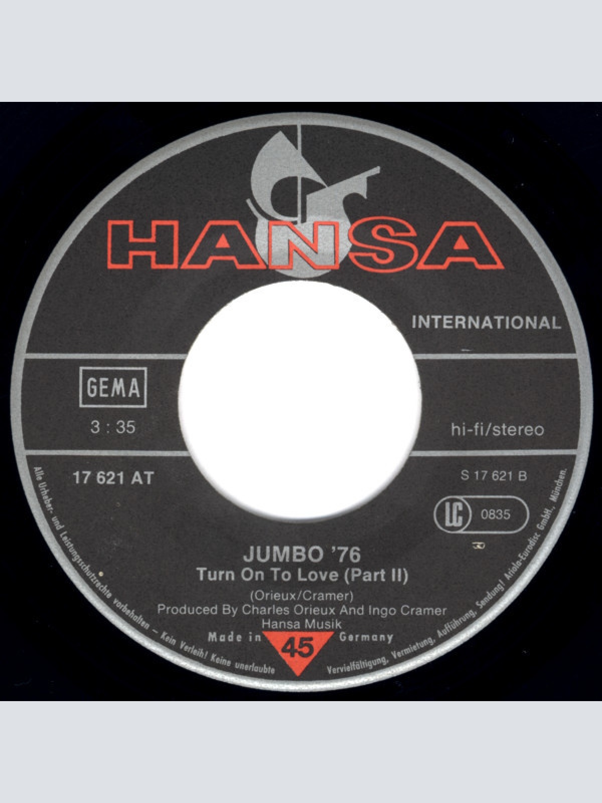 Vinyl / Jumbo '76* - Turn On To Love Part 1+2