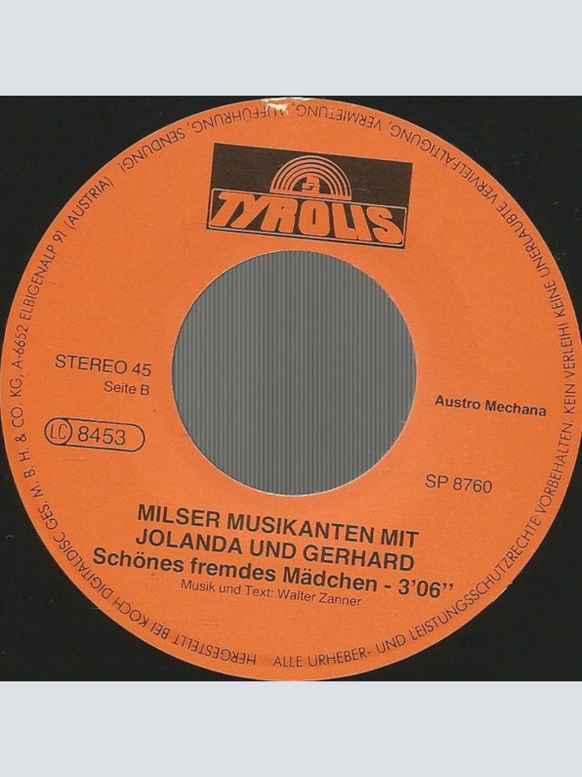 Vinyl / Orig. Milser Musikanten* Mit  Jolanda Und Gerhard - Lagunen Der Südsee