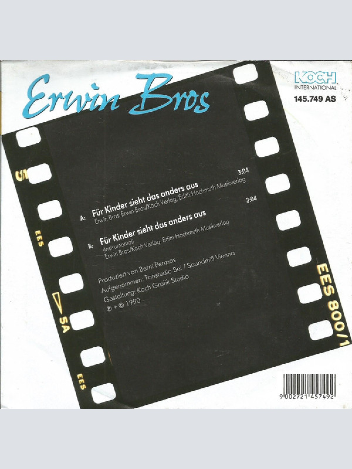 Vinyl / Erwin Bros - Für Kinder Sieht Das Anders Aus