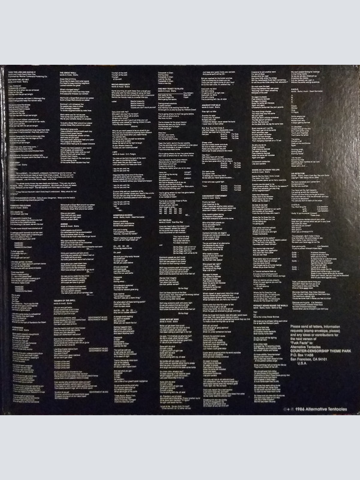 Vinyl / Dead Kennedys - Bedtime For Democracy