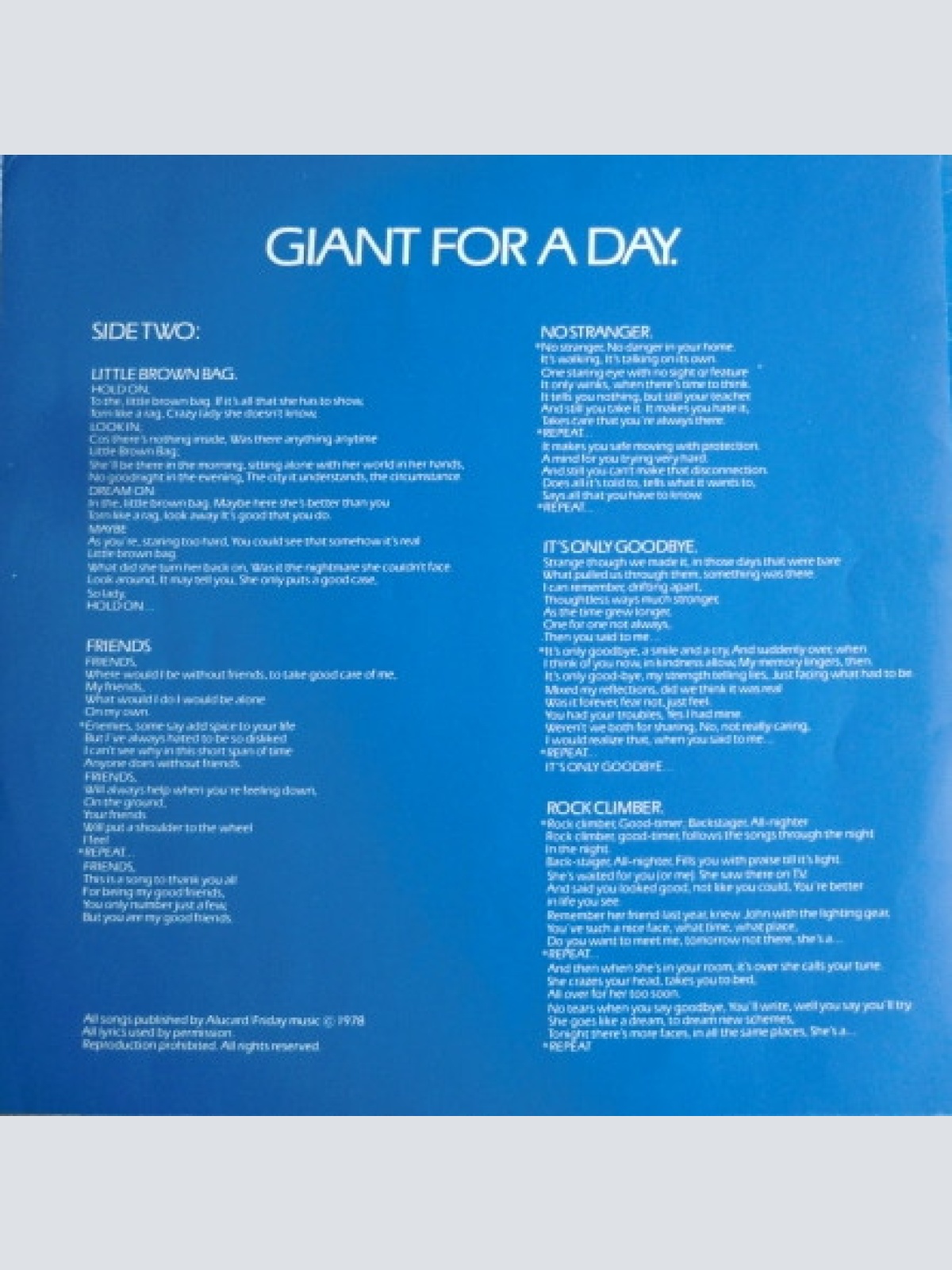 Vinyl / Gentle Giant - Giant For A Day