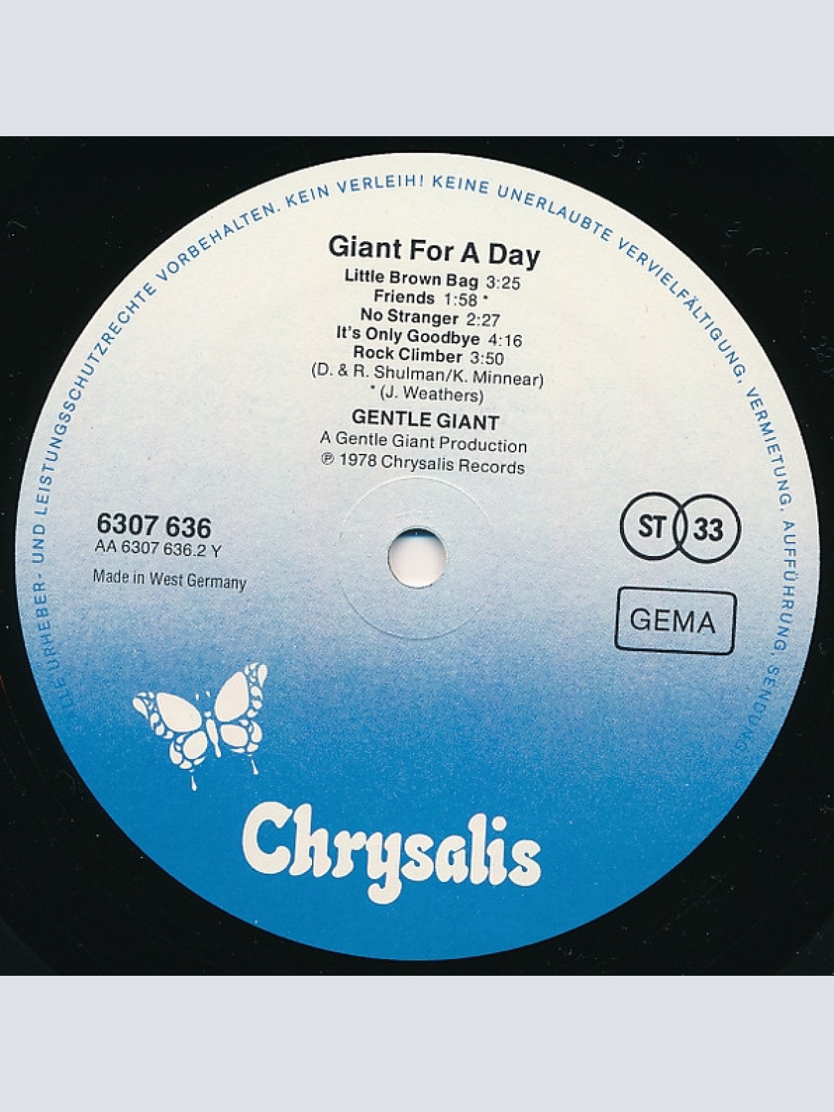 Vinyl / Gentle Giant - Giant For A Day