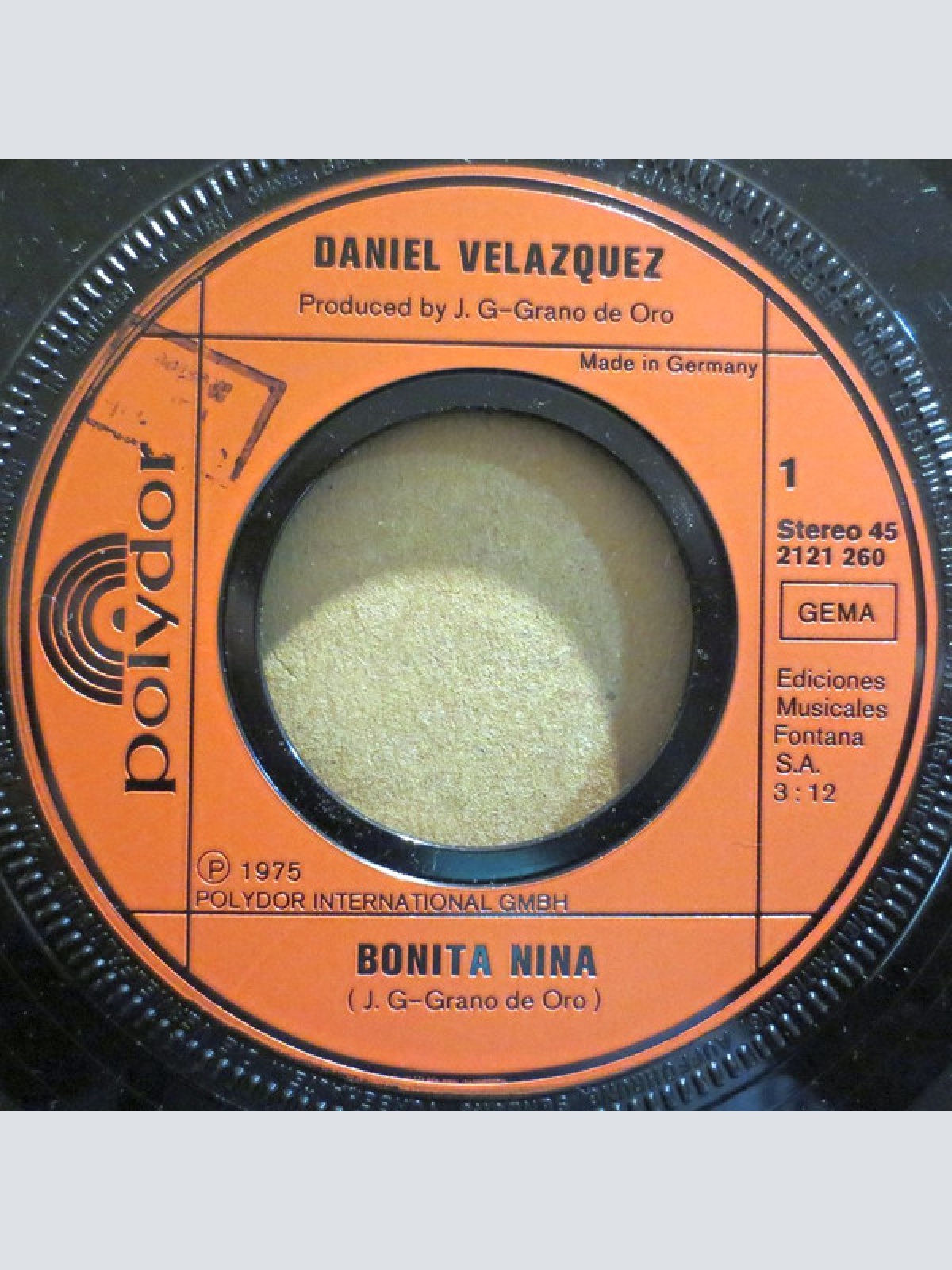 Vinyl / Daniel Velazquez - Bonita Niña / Corazón