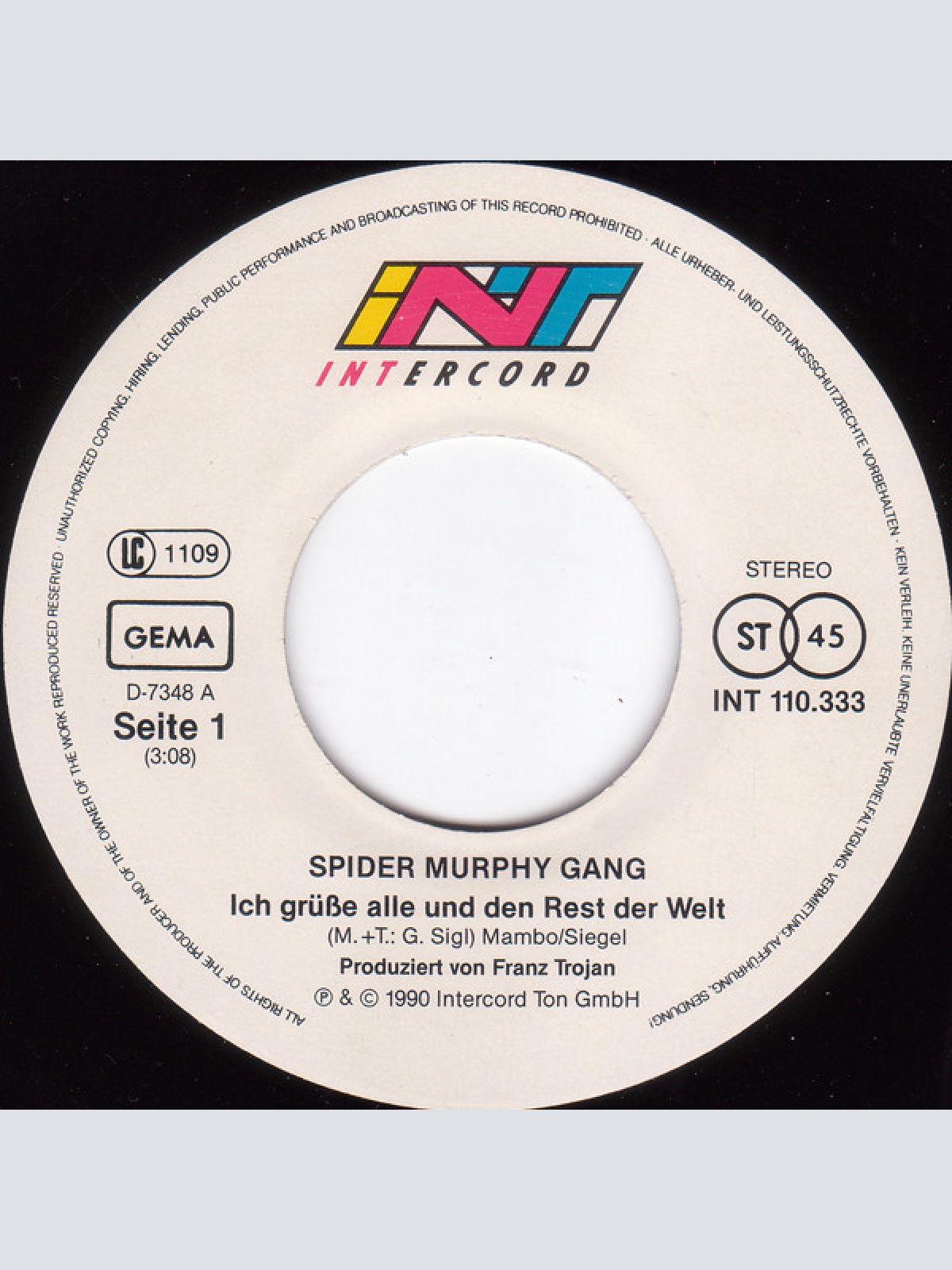 Vinyl / Spider Murphy Gang - Ich Grüsse Alle Und Den Rest Der Welt